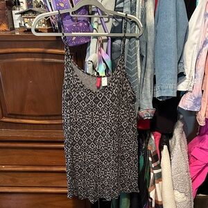 H&M Black and Gray Patterned romper
